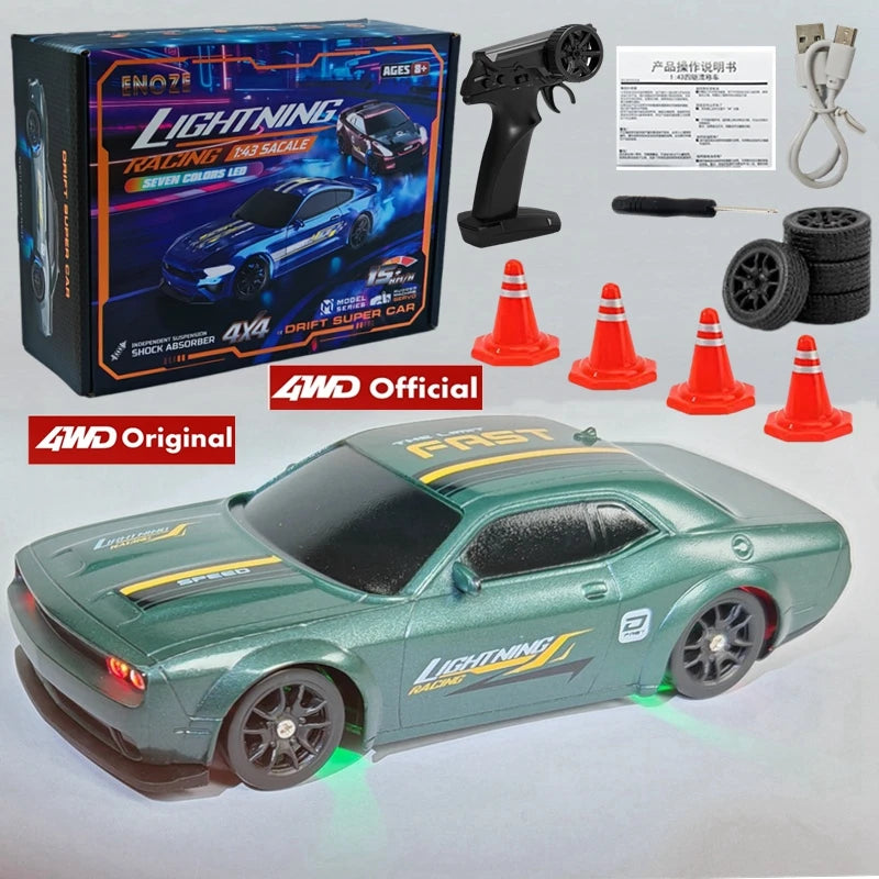 4WD RC Drift Car 1:43 Remote Control Cars Truck 4x4 Racing Drifting 2.4G Radio Mini Vehicle Model Toy Gift for Adults Kids Boys
