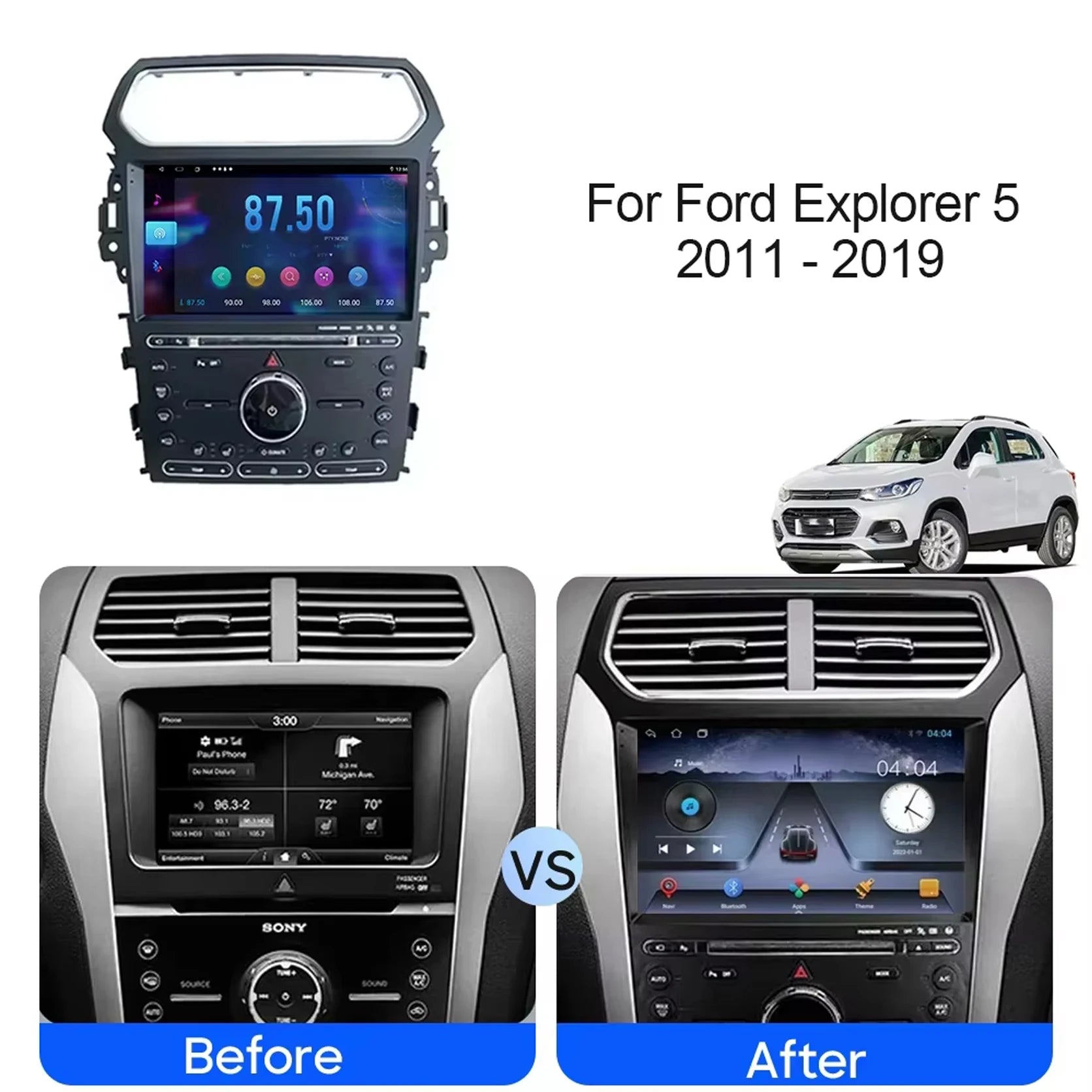Auto Radio Android 16 For Ford Explorer 5 2011 -2019 Car Multimedia Player Navigation Stereo GPS No 2Din DVD Head Unit  Dash Cam