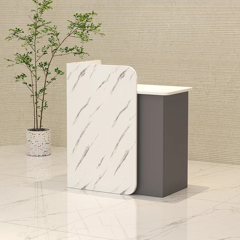 Customized Glamour Desk Table Trendy Aesthetic European Storage Reception Desk Elegant Classic Rezeptionstheke Office Furniture