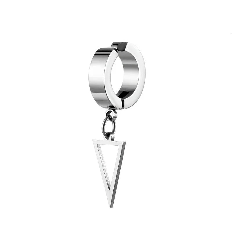 Trendy Cold Wind Black Triangle Ear Cuff Without Piercing, Hip Hop Temperament Viral Cartilage Ear Jewelry For All Genders
