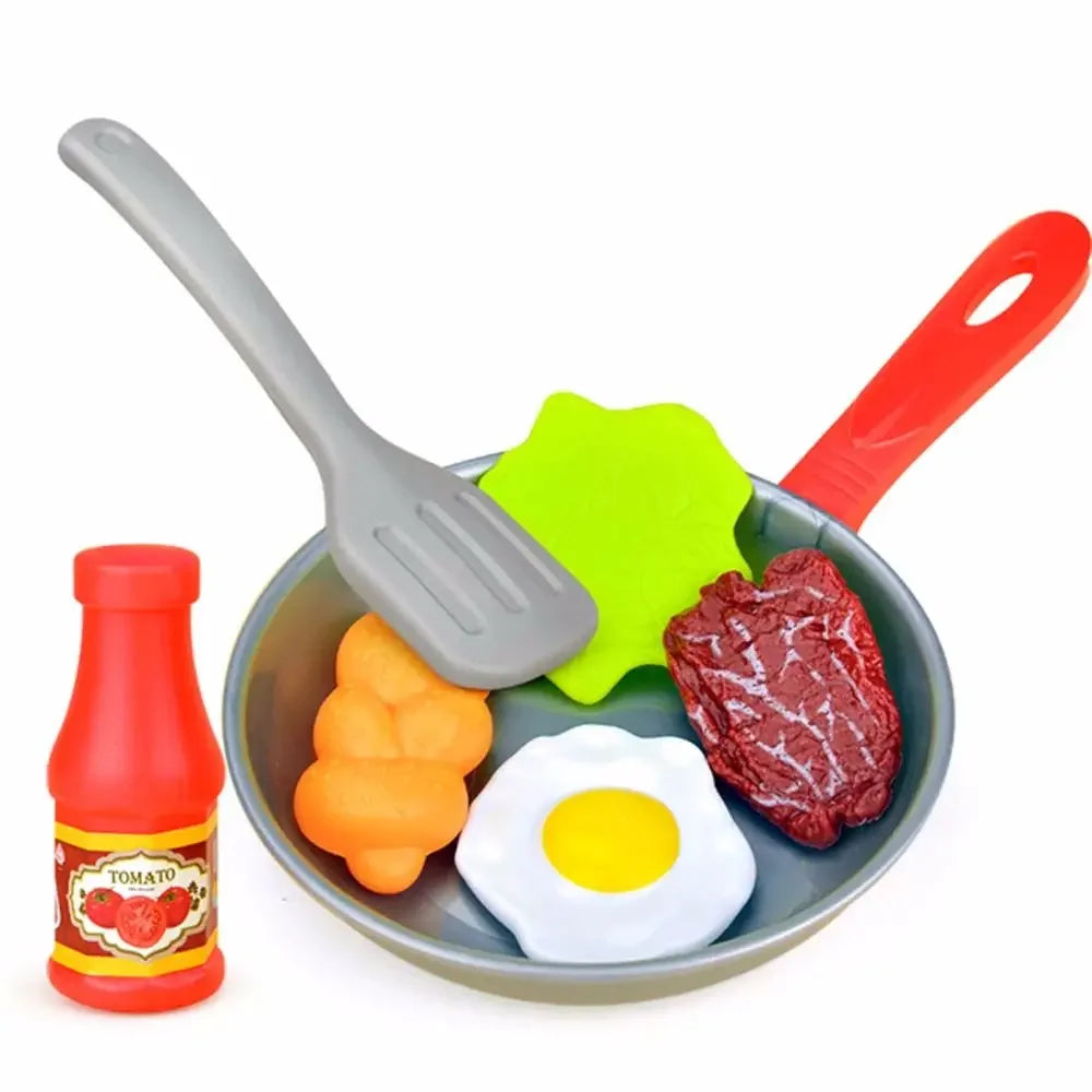 Cookware Pot Pan Toy Children Kitchen Toy Children Pretend Play Kitchen Miniature Kitchen Play Kitchen Toy Set Simulation Food