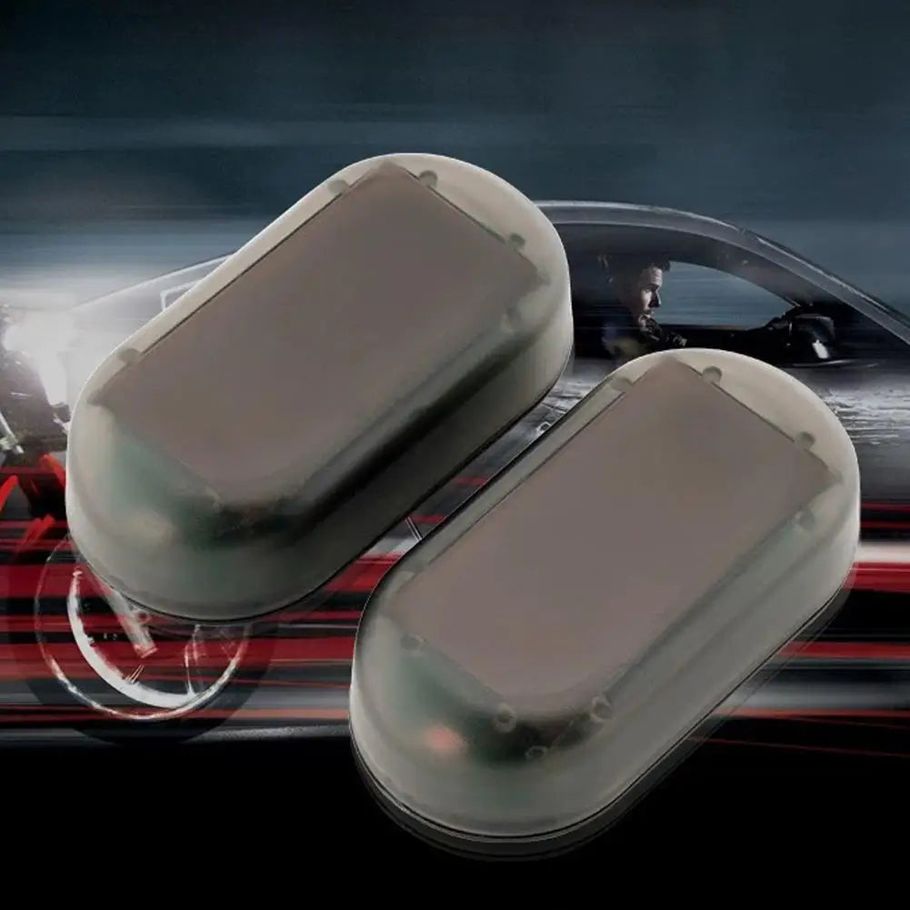 1Pcs Solar Powered Car Fake Security Light Simulated Dummy Alarm Wireless LED Flashing Lamp Anti Theft Warning Caution Light