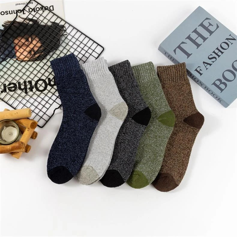 Winter Warm Thick Towel Bottom Man Socks Wool Male Slipper Merino Against Cold Snow Mid-Calf For Men And Women Thermal Thickened