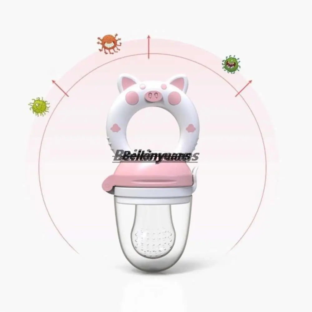Baby Pacifier fruits and vegetables bite bag newborn baby pig le molar stick to eat fruit consisting silicone tooth gum pacifier
