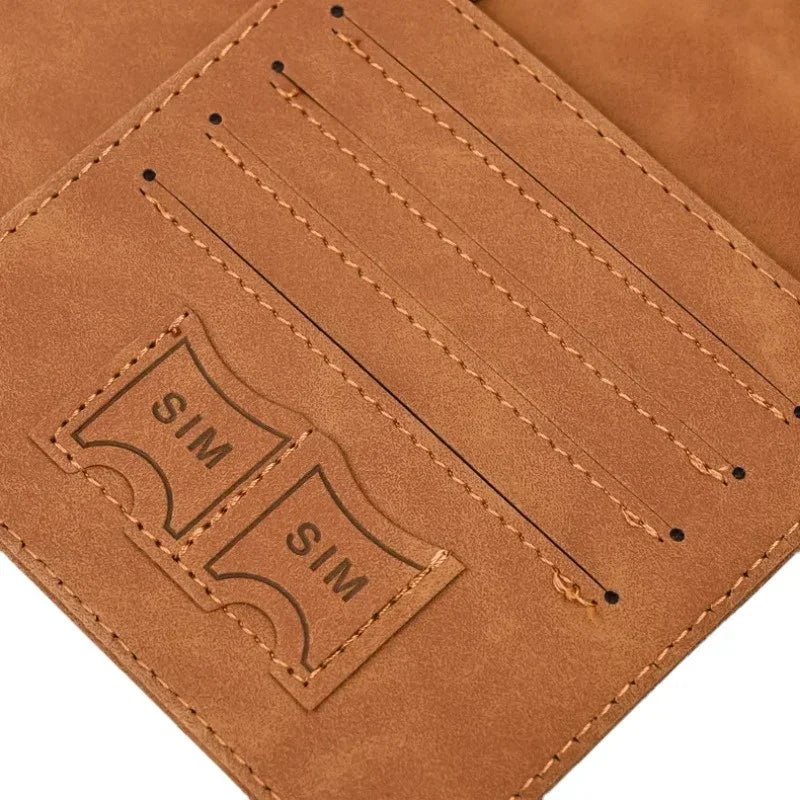 Leather Passport Holder Travel Wallet with ID Credit Card Slot PU Leather Passport Covers Case RFID Blocking Passport Protector