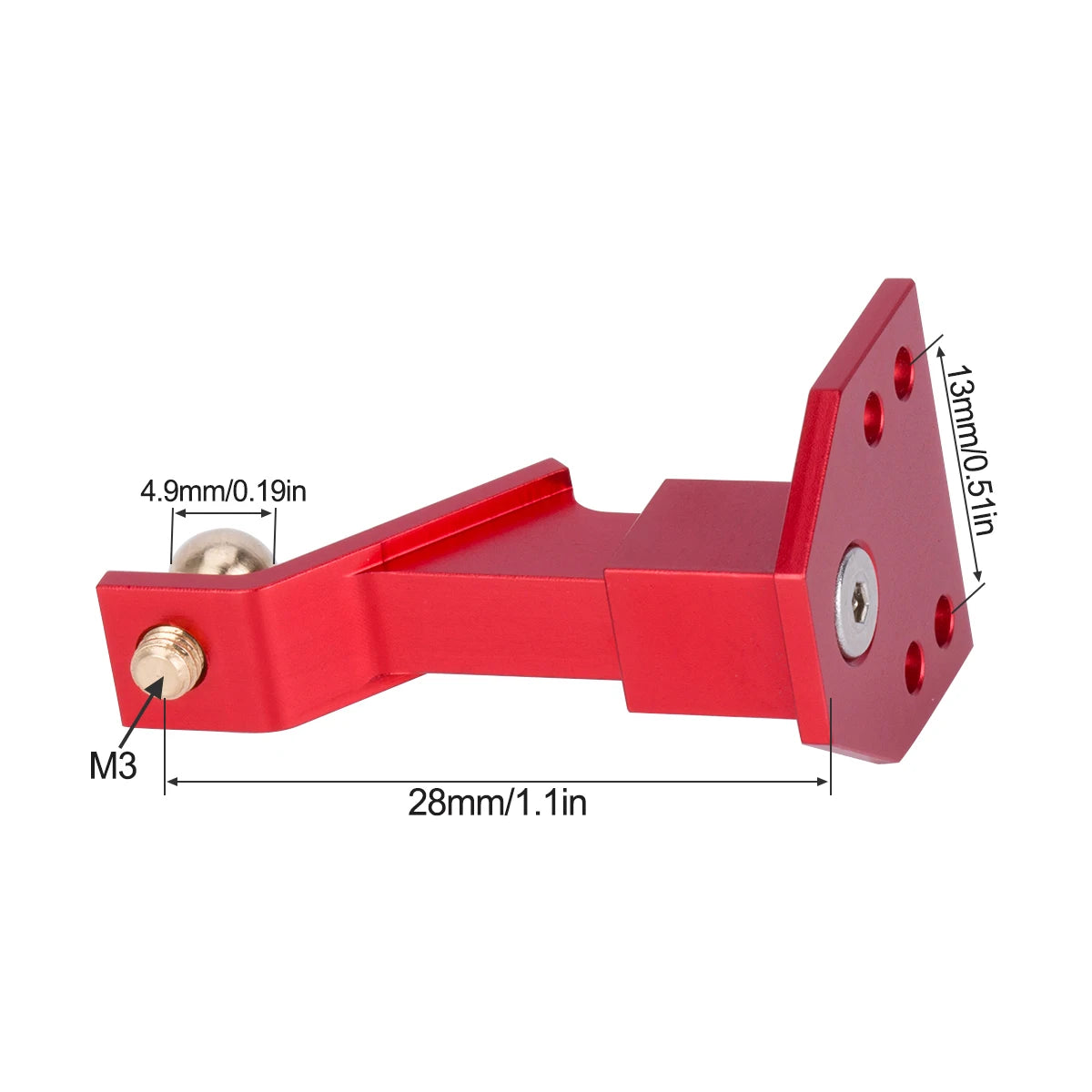 1Pcs CNC Aluminum RC Trailer Hook Drop Hitch Receiver for 1/10 RC Crawler Car D90 Upgrade Parts