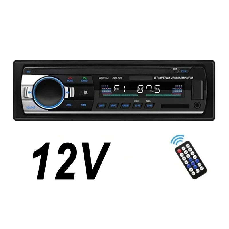 Car MP3 Player Stereo 12/24V 60W Bluetooth Audio Radio Car Truck Usb Bluetooth Handsfree Call Car USB Card Insert MP3 Radio Kit