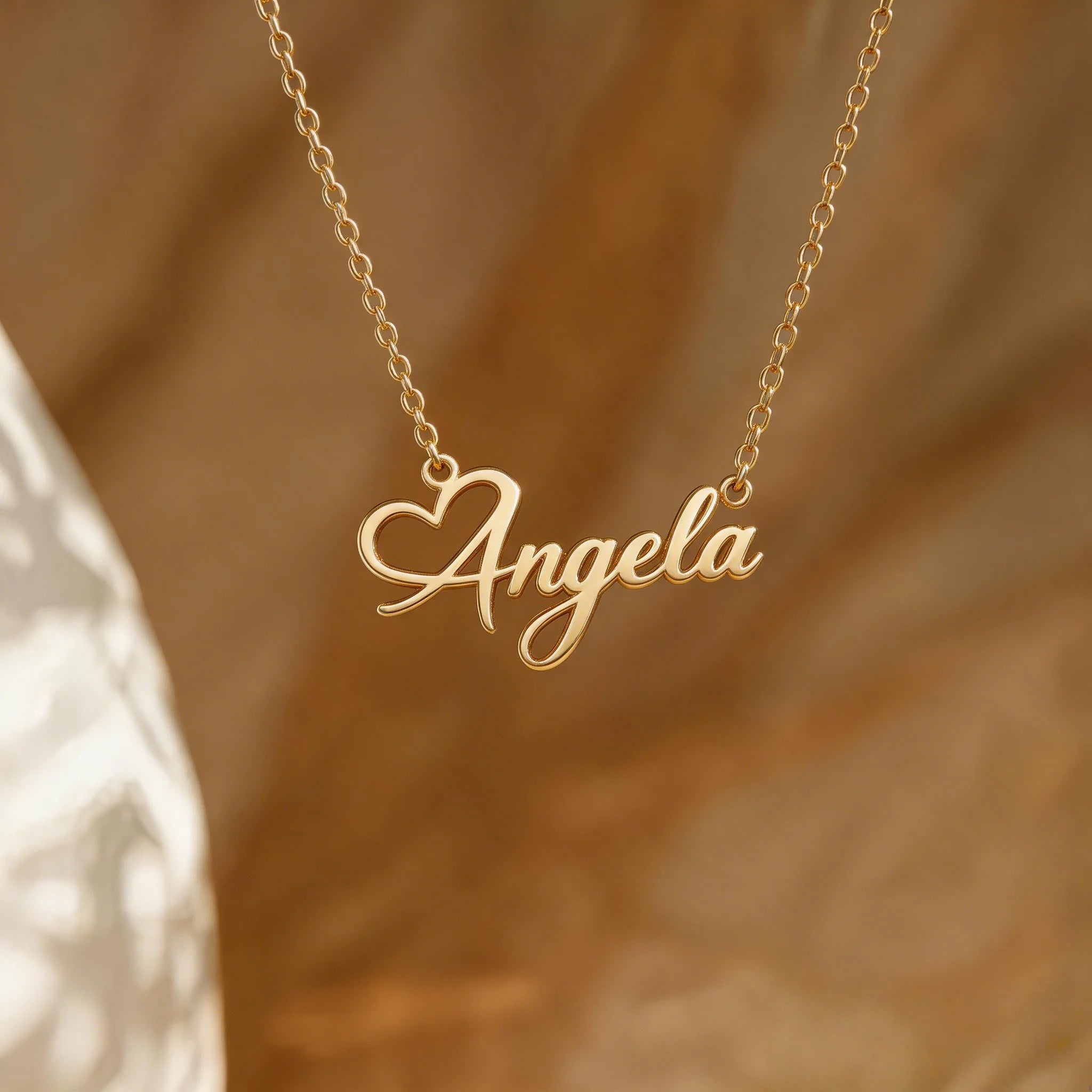 Custom Name Heart Necklace For Women Personalized Minimalism Jewelry Gold Color Choker Necklace Pendant Nameplate Gifts