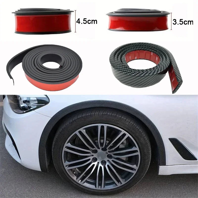 Car Fender Flares Wheel Arch Guard Trim Moulding Strip Eyebrow Lip Anti Scratch Mudflaps Universal Rubber Seal Protector Styling