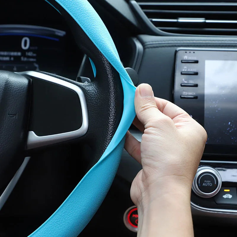 Silicone Steering Wheel Cover Ultra-thin Anti-slip Steering Wheel Cover Soft Silicone Accessories Universal Steering Wheel Cover