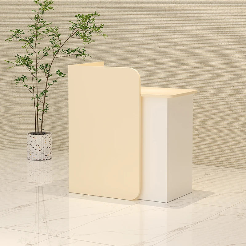 Customized Glamour Desk Table Trendy Aesthetic European Storage Reception Desk Elegant Classic Rezeptionstheke Office Furniture