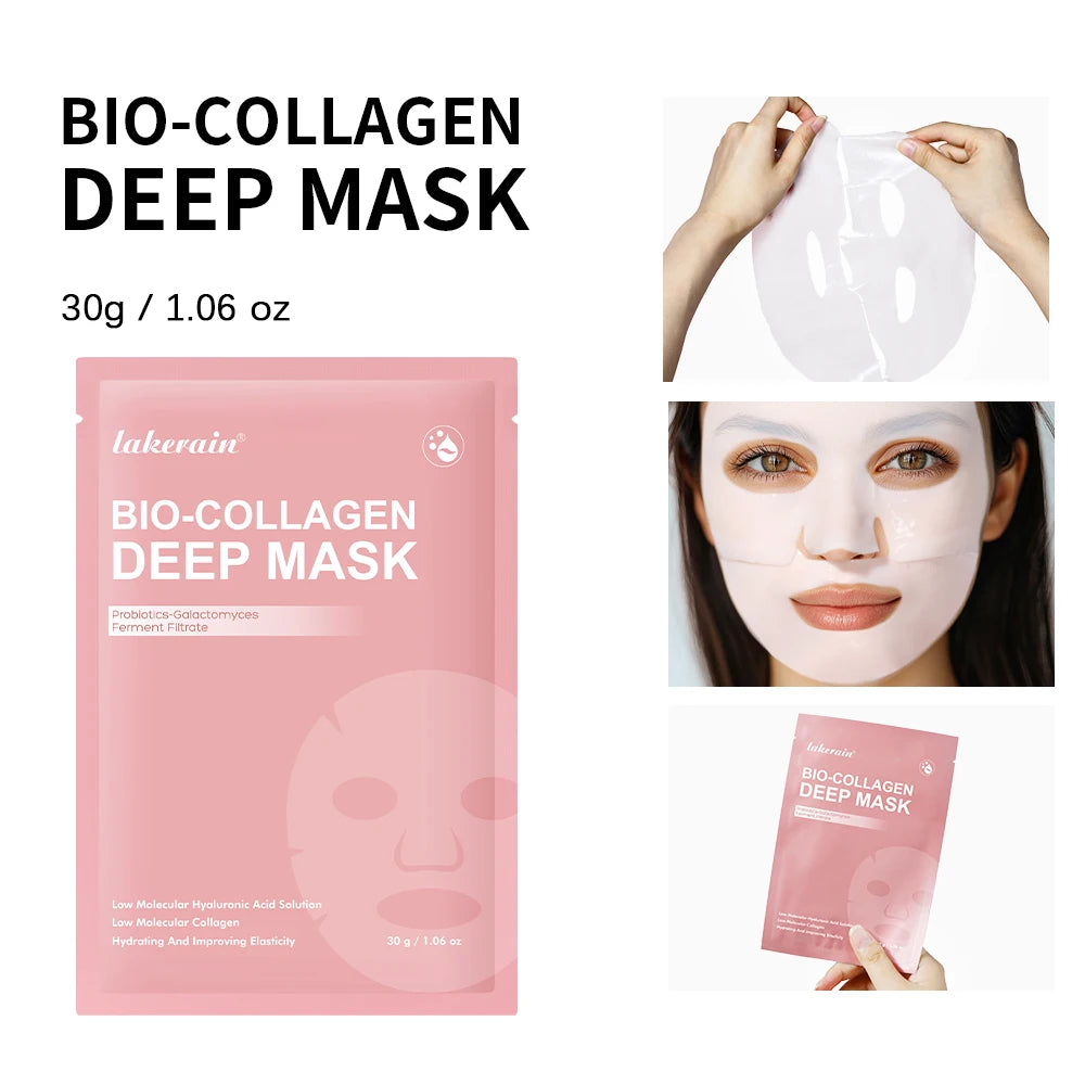 Korean Deep Collagen Mask Peel Off Mask Face Anti Wrinkle Lifting  Skin Care Masks Bio Pack Night Wrapping Woman Overnight Skin