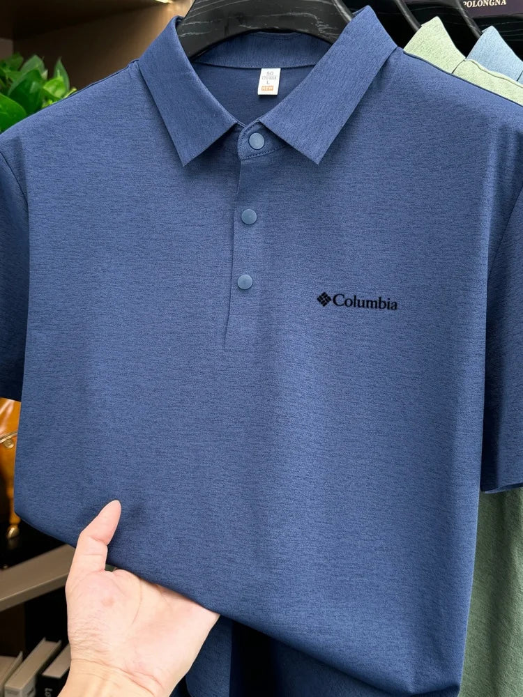 High end brand polo shirt classic letter embroidery men's short sleeved comfortable breathable and casual 2026 summer new Tshirt