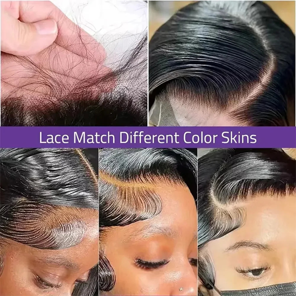 200% Density 13x6 Body Wave Lace Front Wigs Human Hair Pre Plucked For Black Women HD Transparent Glueless Lace Frontal Wigs