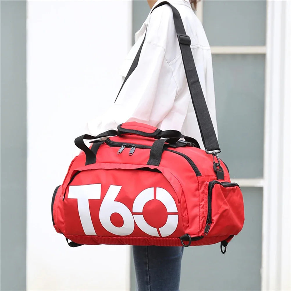 Fitness Bag Oxford Dry Wet Gym Bag Large Capacity Fitness Training Bag Shoe Compartment Wear-resistant for Men Women