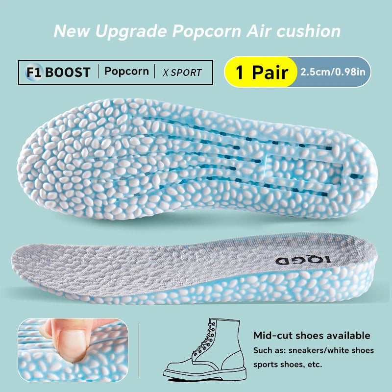 EVA Material Invisible Height Increase Insoles For Shoes Breathable Shock Absorption Comfortable For Women Men