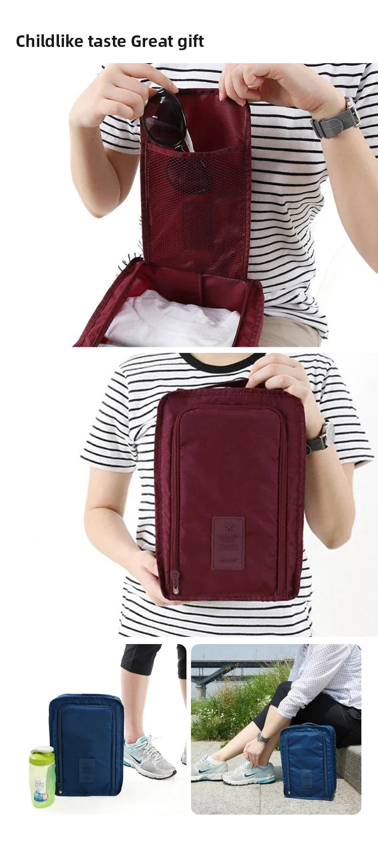 1/3PCs Portable Shoe Bags Travel Holds Multifunction Waterproof Folding Storage High Capacity Shoe Pouch Organizer