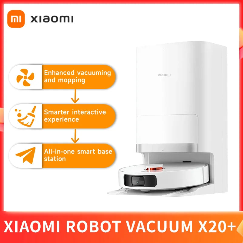 Xiaomi Robot Vacuum OMNI 2（X20+）,6000Pa Suction Auto Dust Collection Smart ,for Pet Hair Hard Floor,Alexa/Google Assistant