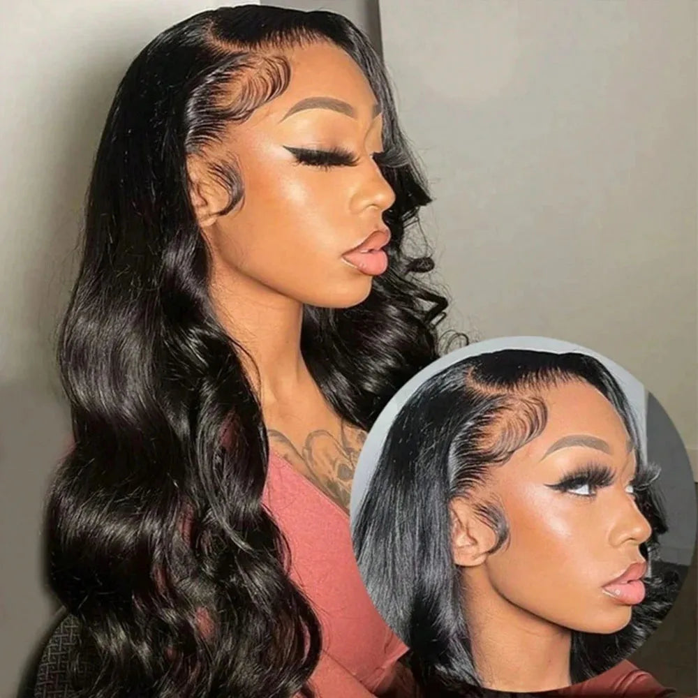 250% Glueless Wig Body Wave Human Hair Wigs Pre Cut 13x4 13x6 HD Lace Frontal Wigs Pre Plucked Curly Lace Front Human Hair Wigs