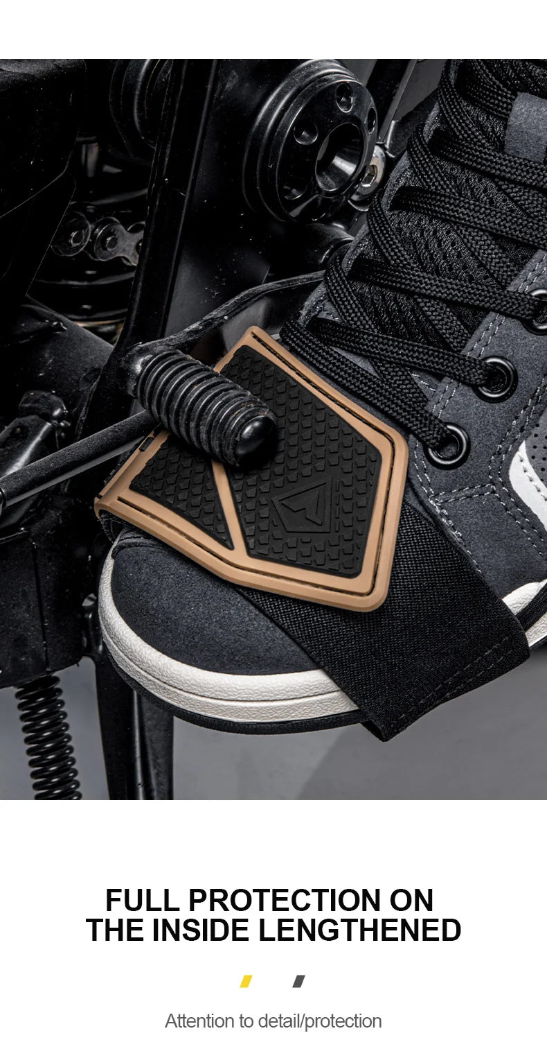 SULAITE Motorcycle Shift Pad Gear Shoe Cover Durable Lightweight Boot Protector Adjustable for Riding Moto Accessaries