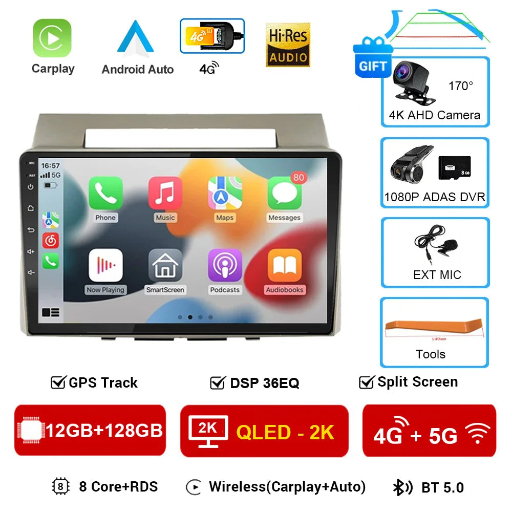 Car Radio Multimedia Player For Toyota Corolla Verso 2004-2009 2 Din 4G Carplay Wifi Navigation GPS Android Autoradio Head Unit