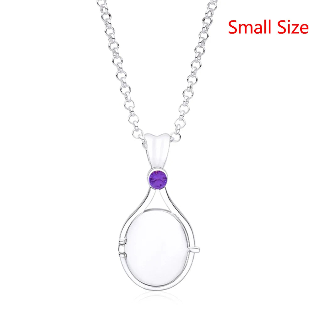 H2O Locket Pendant Necklace Mermaid Silver Color with Crystal Just Add Water Necklaces TV Movies Jewelry for Women Girls