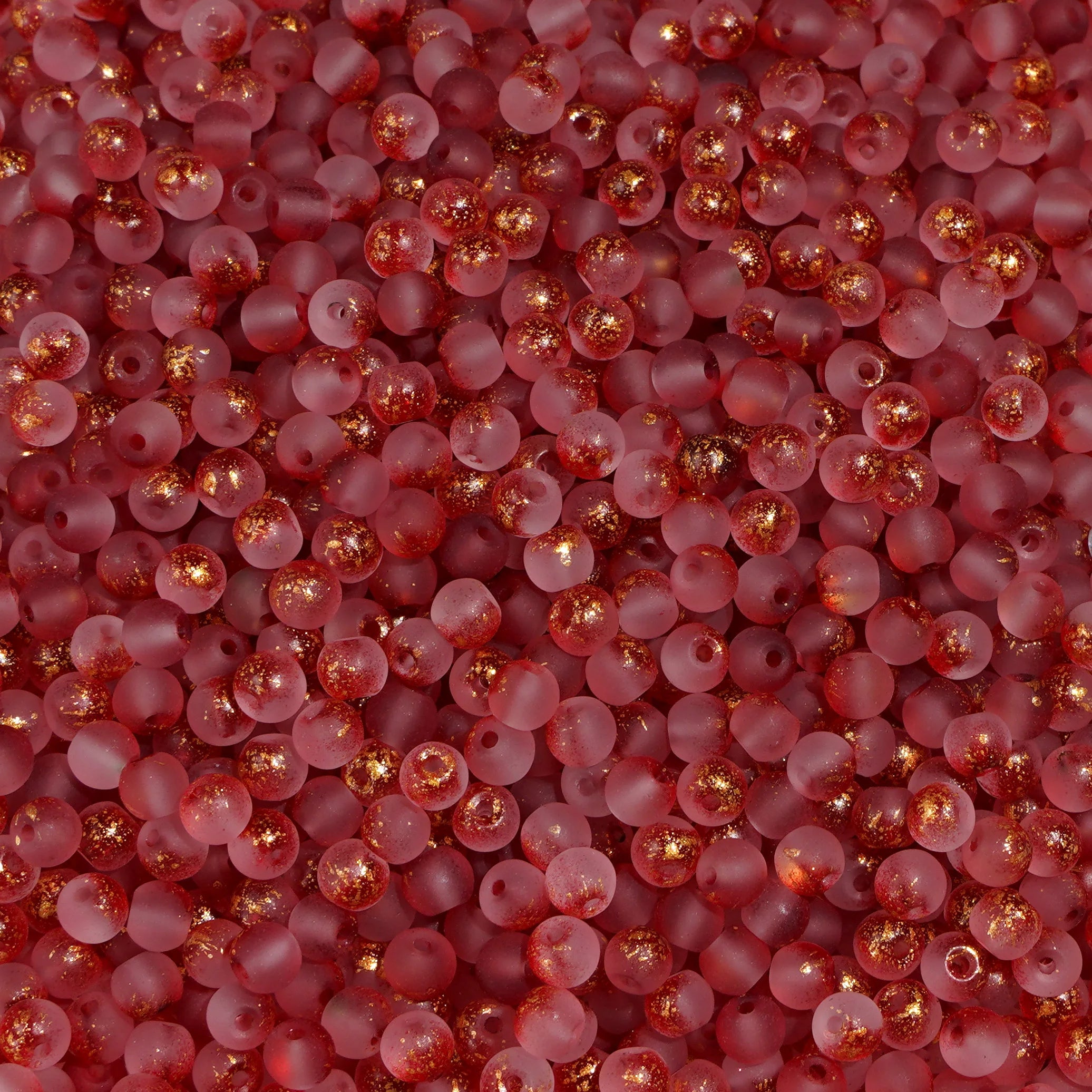100Pcs 4mm High Quality Frosted Gold Splattered Glass Rice Beads Loose Beads for Handmade Jewelry DIY Bracelet Necklace Material