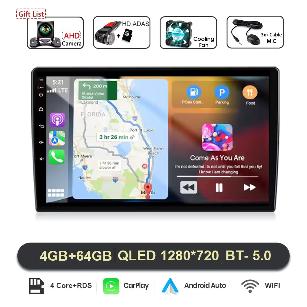 Android 16 For LADA Granta Sport 2011 - 2018 2K QLED Android Car Radio Multimedia Video Player GPS Stereo CarPlay 4G Head Unit