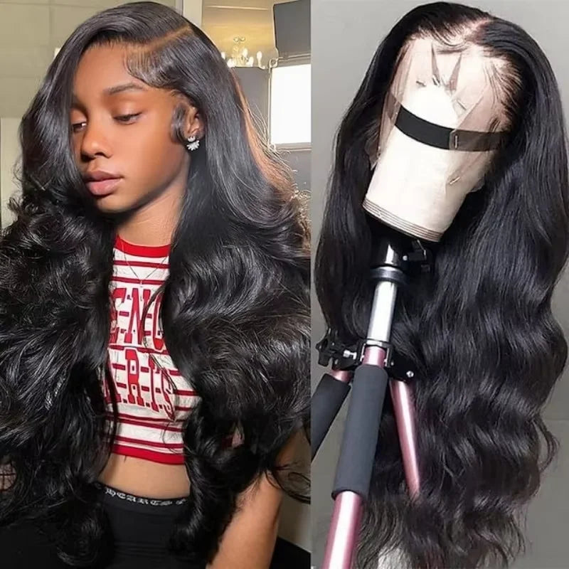 250 Density 30 32 Inch Raw Burmese Body Wave 13x6 Hd Lace Front Human Hair Wigs Pre plucked Glueles Lace Frontal Wig Black Women