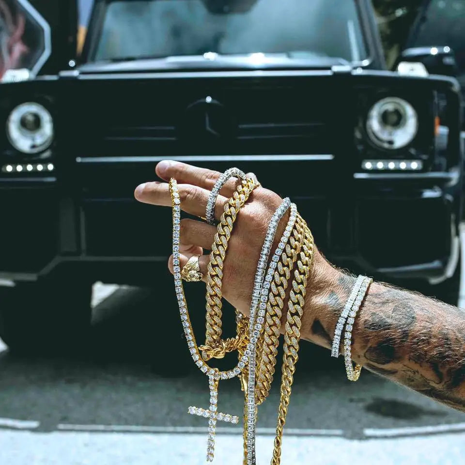 Hip Hop Iced Out 3/4/5mm Crystal Tennis Bracelet for Men Homme Punk Zirconia Women's Chain on Hand Streetwear Trendy Jewelry