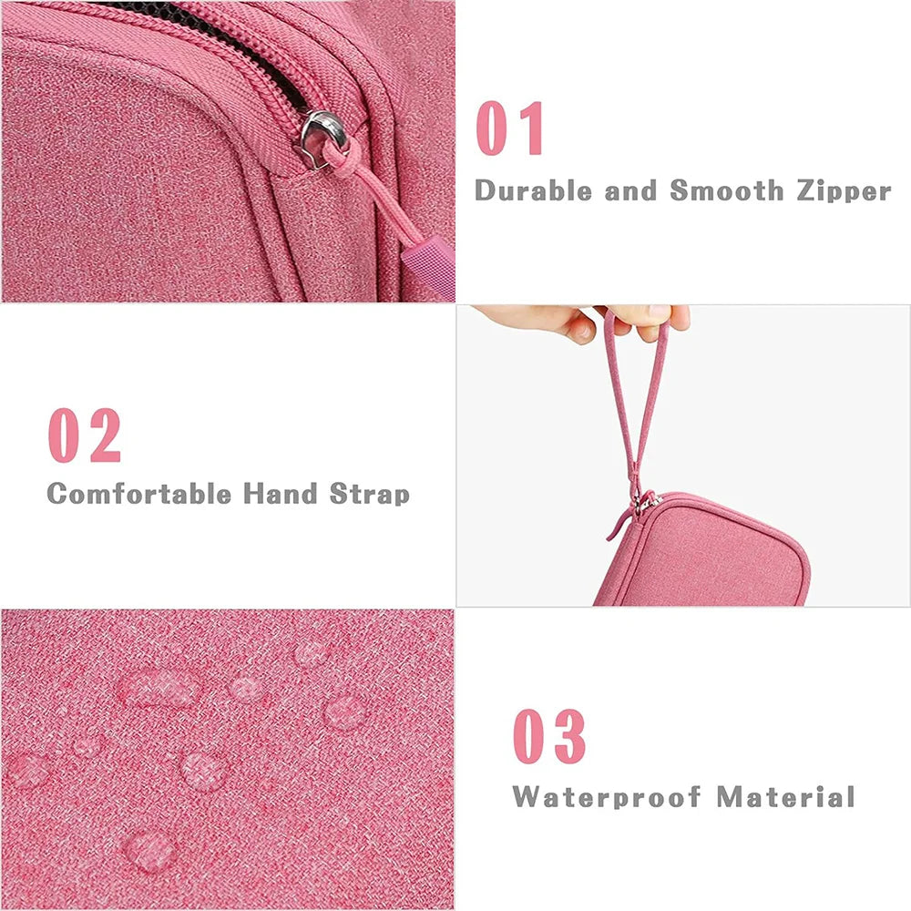 USB Cable Storage Bag Multifunctional Travel Portable Data Line Phone Charger Power Bank Electronic Accessories Organizer