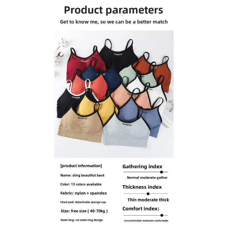 New Sports Bra for Women Gym Sexy Crop Top Bra Women Cotton Underwear Soft Comfort Tube Tops Female Brassiere Tops for Girls