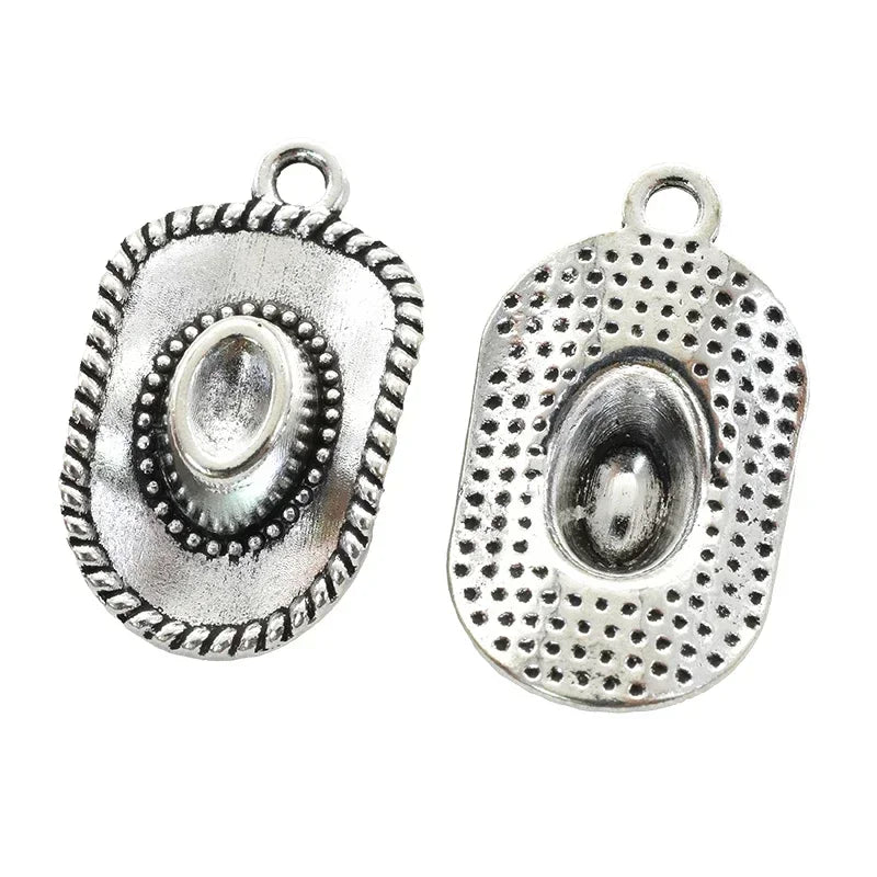 11pcs Mixed Antique Silver Western Cowboy Charms Alloy Boot Gun Hat Pendants For DIY Bracelet Earrings Necklace Jewelry Making