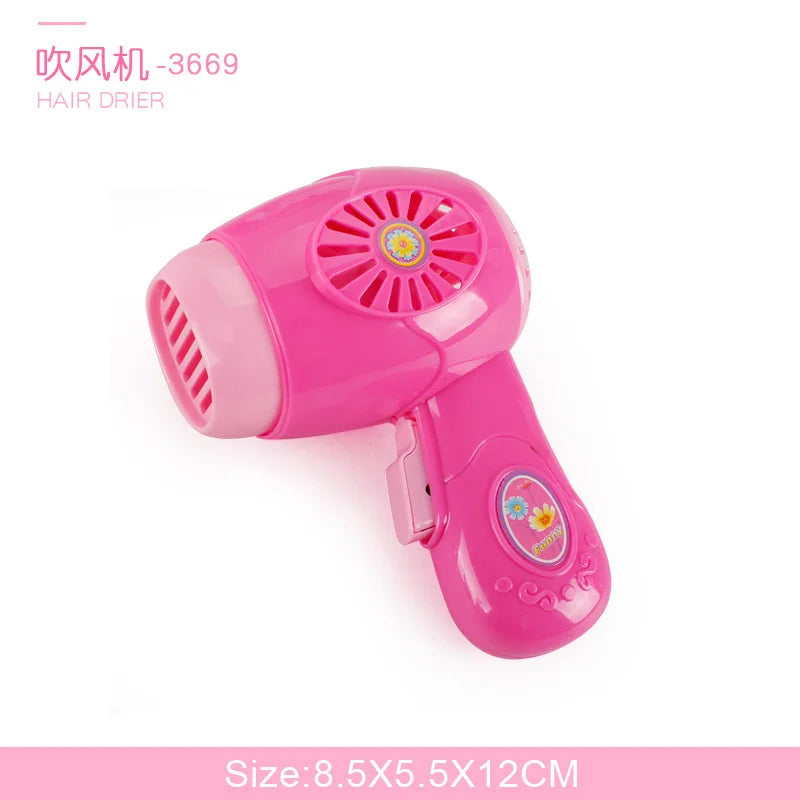 Children's Simulated Kitchen Play House Small Appliances Refrigerator Microwave Hair Dryer Coffee Machine Electric Kettle Toys
