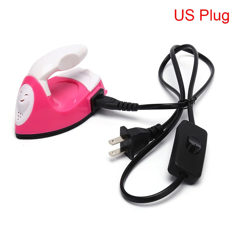 Mini Craft Iron Electric Iron Portable Handy Heat Press Diy Small Iron For Ironing Clothes Laundry Appliances Plug