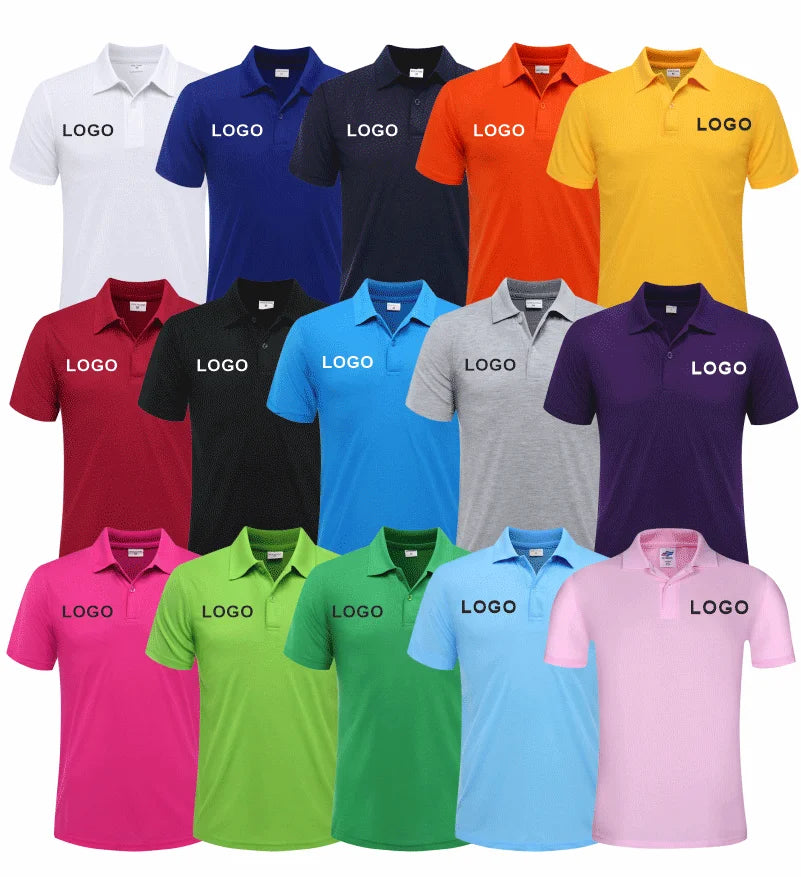 Customized Logo Breathable Polo Shirt Casual Company Group Clothing Lapel Short Sleeve Polo Shirts Work Clothes Print Embroidery