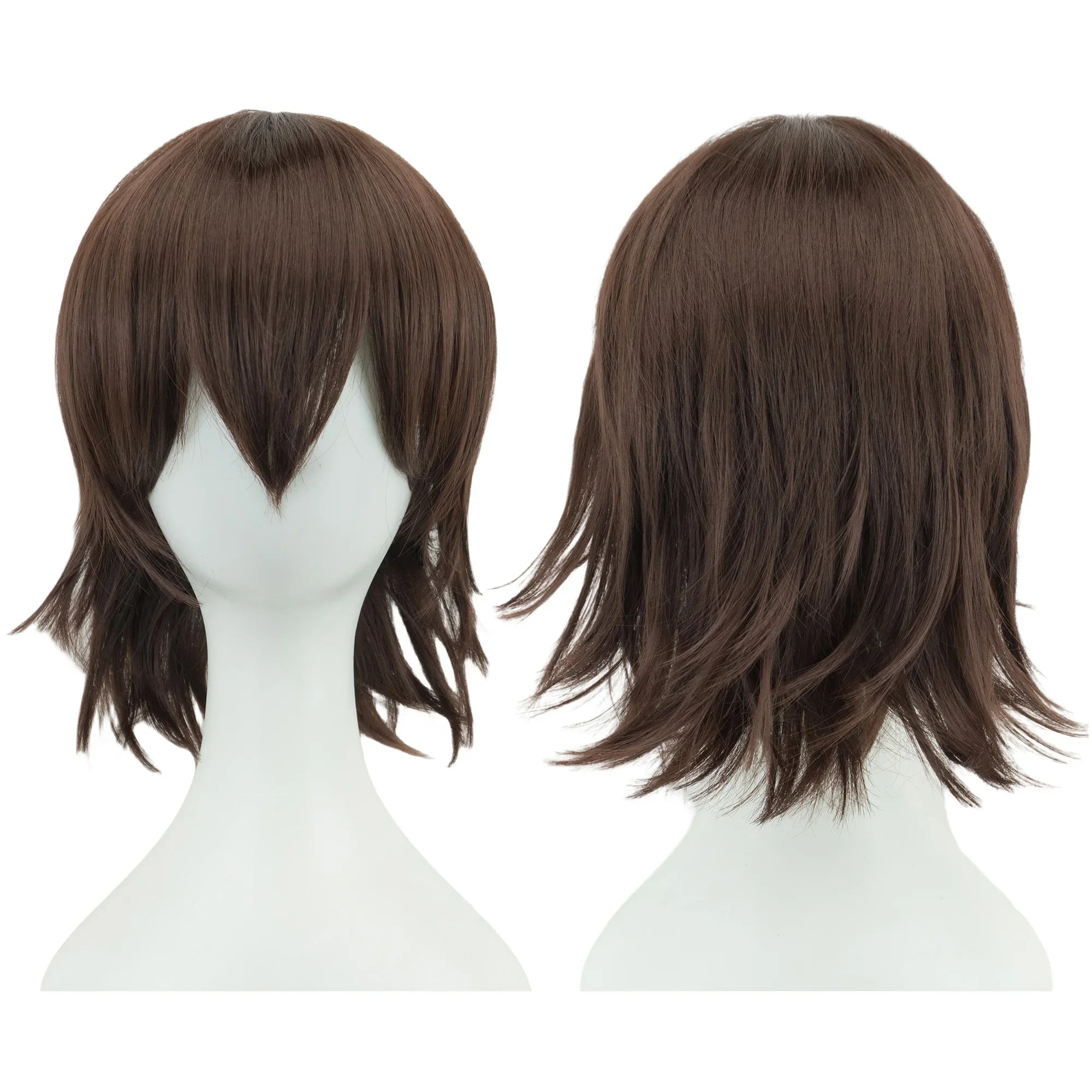 Synthetic Unisex 12 Inches Short Cosplay Hair Party BOB Wigs with Bangs Pink Blonde Orange Halloween Costume Lolita Wig