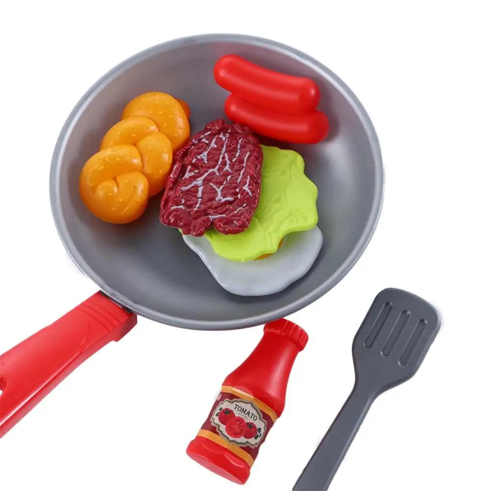 Cookware Pot Pan Toy Children Kitchen Toy Children Pretend Play Kitchen Miniature Kitchen Play Kitchen Toy Set Simulation Food