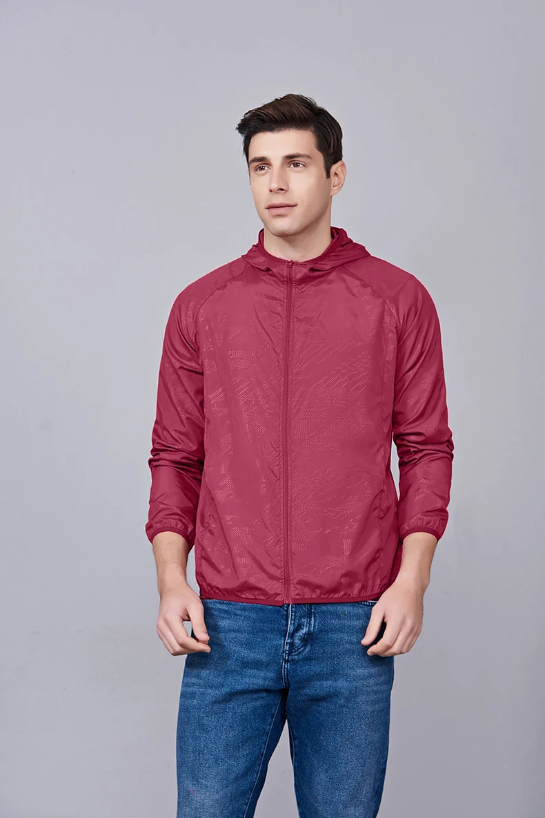 JNLN Unisex Hiking Jacket Men Women Waterproof Quick Dry Camping Windbreaker Outdoor Trekking Fishing Rain Coat Anti UV Clothes