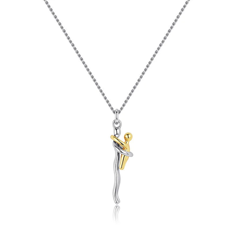 2025 Two-Tones Hug Necklace Detachable Mother And Child Pendant DIY Love Jewelry for Family Special Occasions
