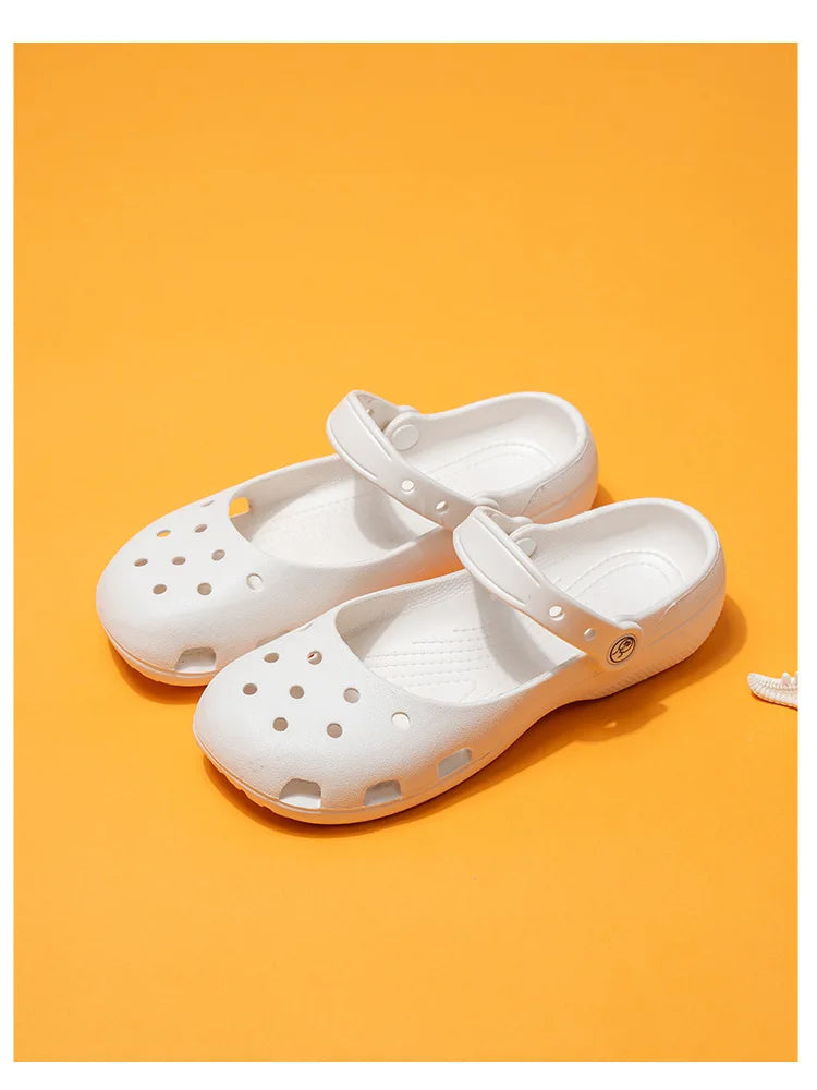 2026 Summer New Women'S Ballet Cave Shoes Mary Jane Eva Durable Anti Slip And Odorous Flat Shoes Beach Shoes For Outdoor Wear