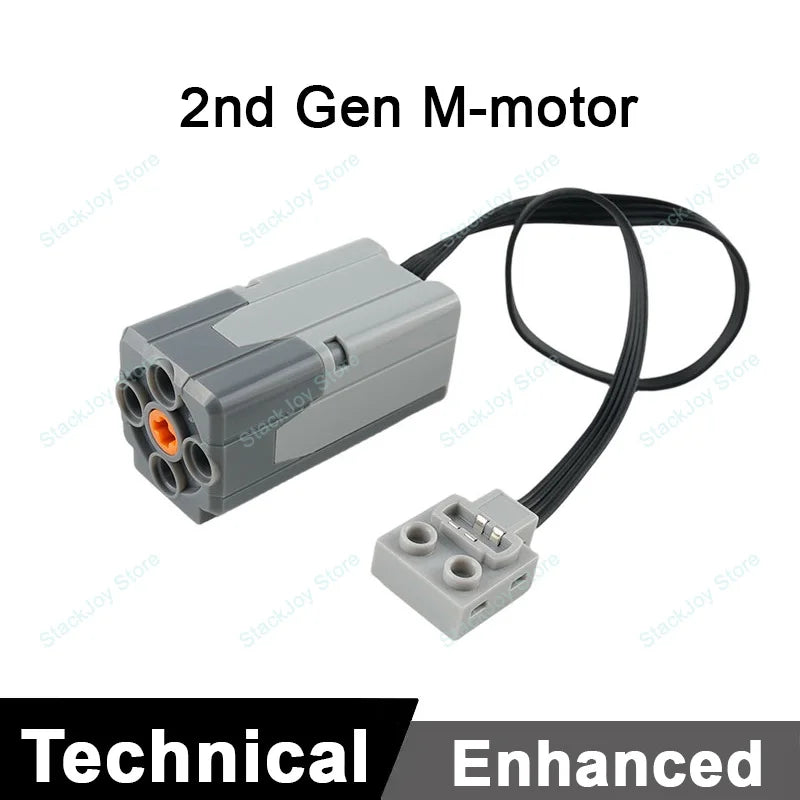 MOC Power Functions M/L/XL Motor Battery Box IR Remote Receiver for RC Car Robot Model Building Blocks Technical Modified Parts