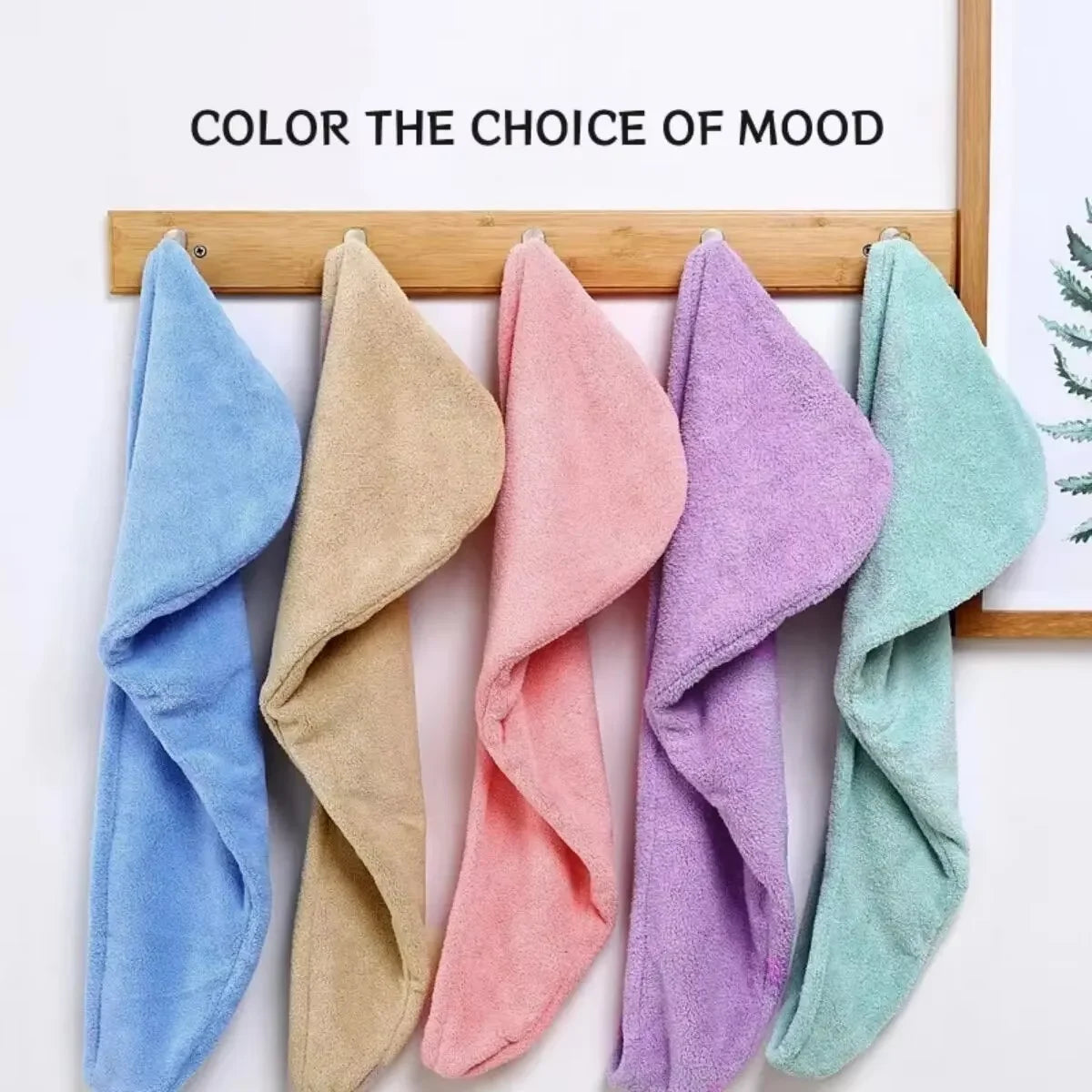Ultra-Absorbent Coral Fleece Hair Towel Wraps with Button Closure - Quick-Dry, Soft, and Stylish Hair Drying Caps for Women