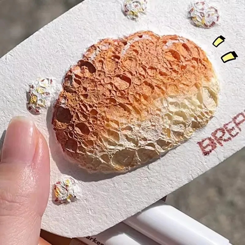 5/100Pcs 3D Drawing Magic Canvas Sponge with Water Brush DIY Art Foam Texture Painting Paper Kids Birthday Party Christmas Gifts