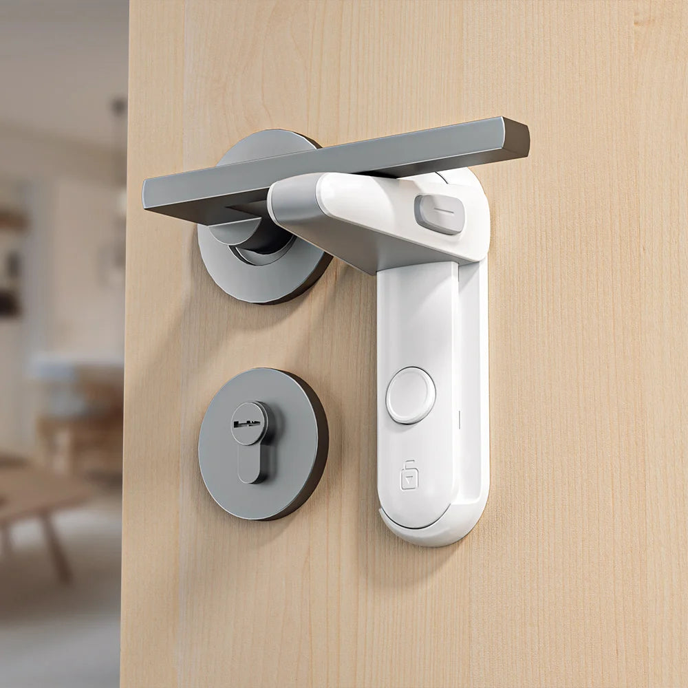 Baby Proofing Door Handle Lock,Childproofing Door Knob Lock Easy to Install and Use Door Lever Lock