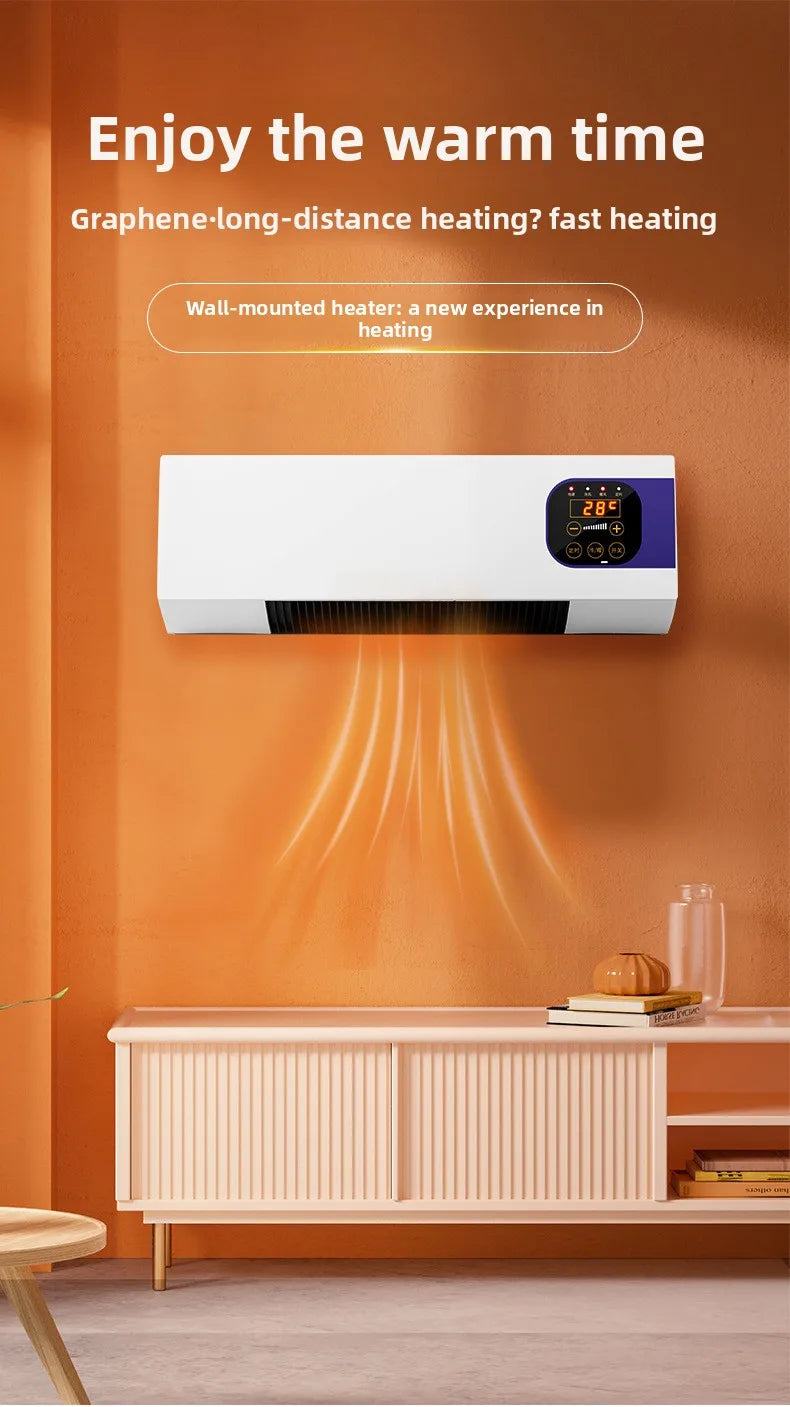 Household Wall Mounted Bathroom Energy Saving Quick Heating Electric Heater Desktop Remote Control Dual Purpose Heater