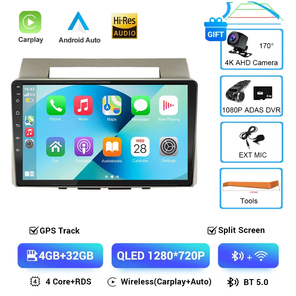 Car Radio Multimedia Player For Toyota Corolla Verso 2004-2009 2 Din 4G Carplay Wifi Navigation GPS Android Autoradio Head Unit