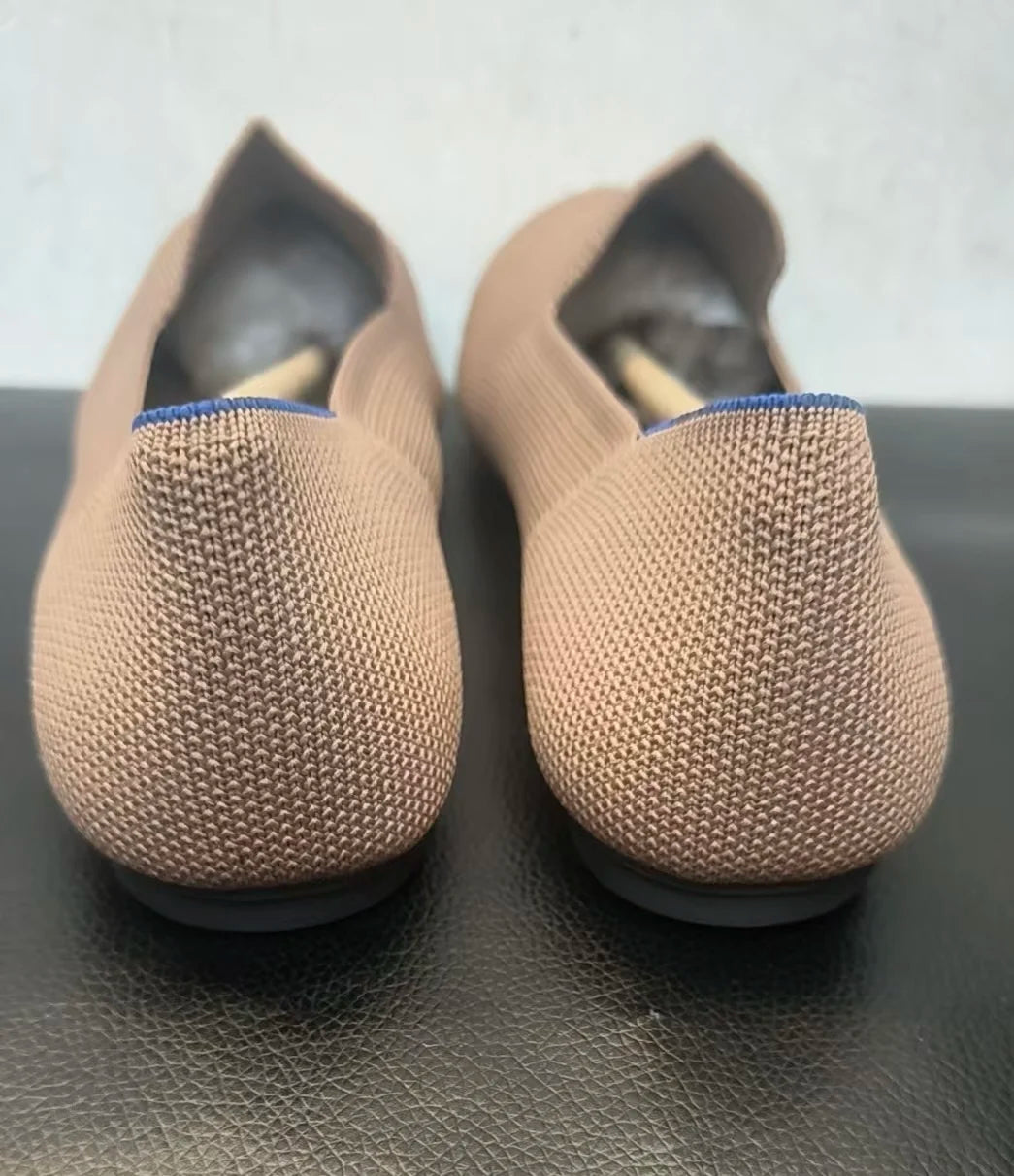 Maggie's Walker Women's Stretchable Soft Bottom Knitted Flats Spring Shallow-mouth Washable Casual Loafers Size 35~40