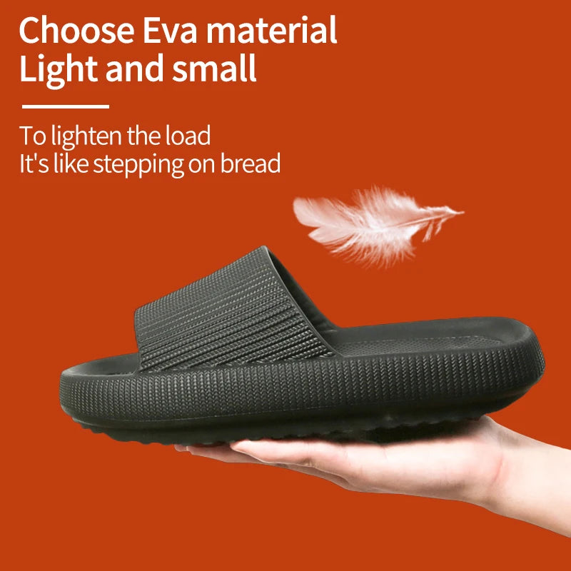 Slippers EVA Sandals Slippers Simple Men Women Wear Thick-Soled Non-Slip Summer Quarters Bathroom Shower  Indoor Home Casual