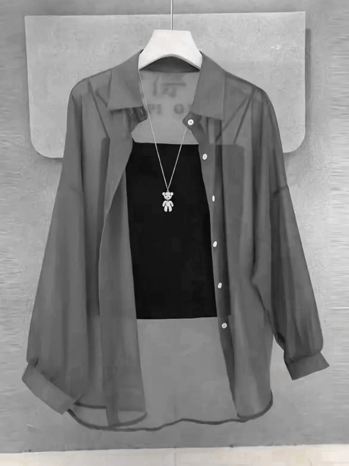 Plus Size Women’s Tops 2025 Summer Breathable and Sun-Proof Ice Silk Button Thin Loose Sheer Chiffon Blouses Shirts Long Sleeve